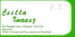 csilla knausz business card